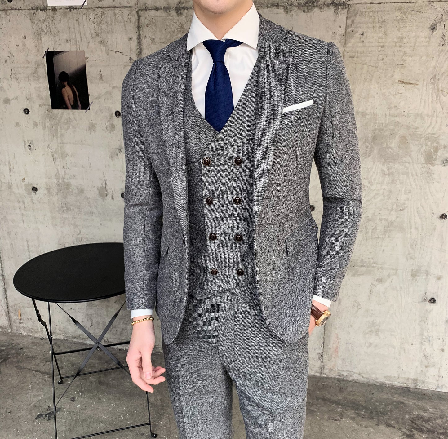 Three-piece suit for men