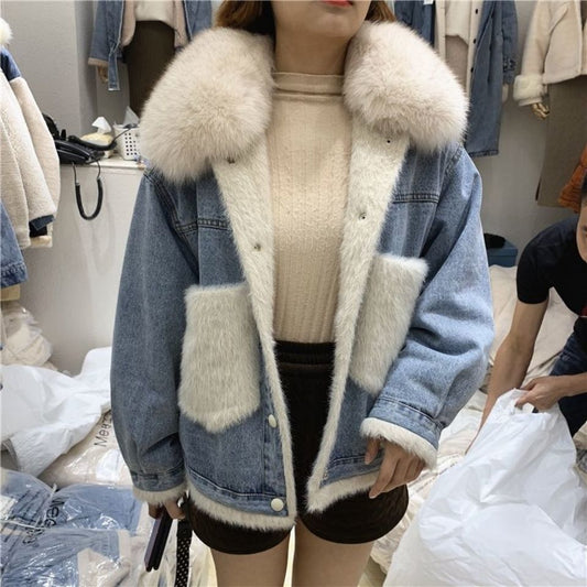 Loose and velvet jacket in cotton - Plushlegacy