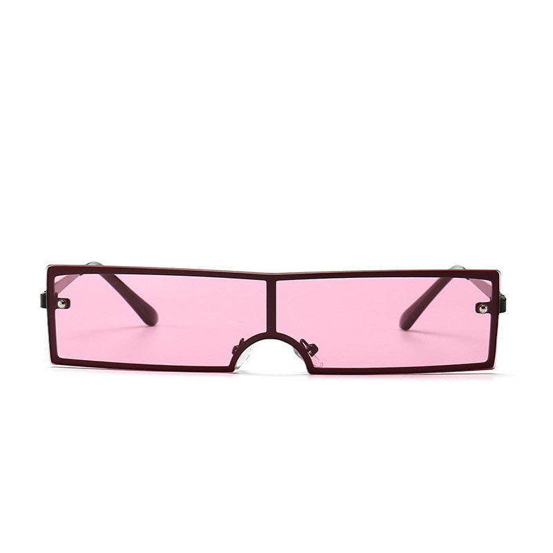 Trending Rectangle Sunglasses Women Black Shades Brand Designer Fashion Integrated Sunglasses - Plushlegacy