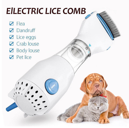 Head Vacuum Lice comb Electric Capture Pet Filter Lice Treatment Hot Pet Dog Cat Drive Lice Comb Home Pet - Plushlegacy